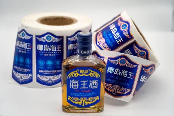 Etiquetas de botellas de condimentos transparentes pegatinas impermeables etiquetas de vidrio de vino personalizadas papel 1