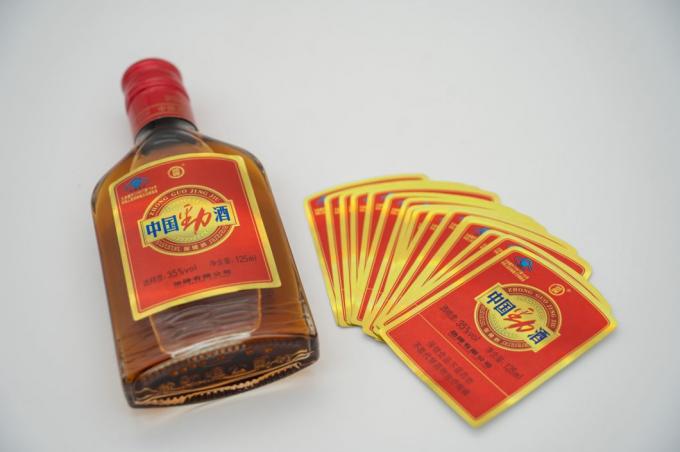 Etiquetas personalizadas con manga curva y encogida Etiquetas metálicas de etiquetas de vinos Adhesivos personalizados 2