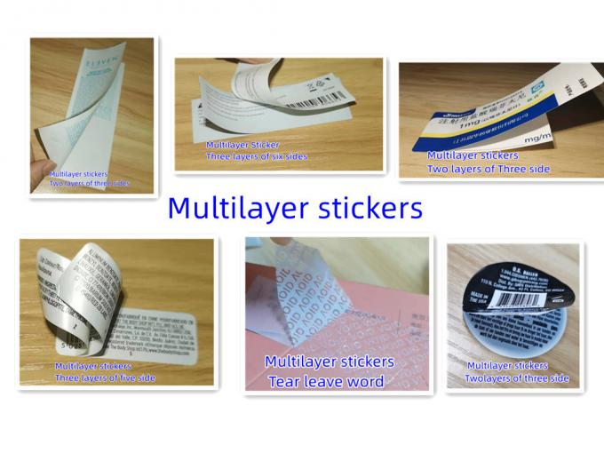 1.5 pulgadas Etiquetas de pegatinas personalizadas Poli transparente fácil de quitar pegatinas impermeables 3