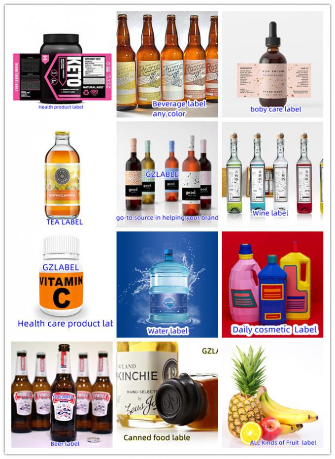 Etiqueta de botella de vino resistente al agua Etiqueta autoadhesiva de whisky Impresión de pegatinas de vinilo 1