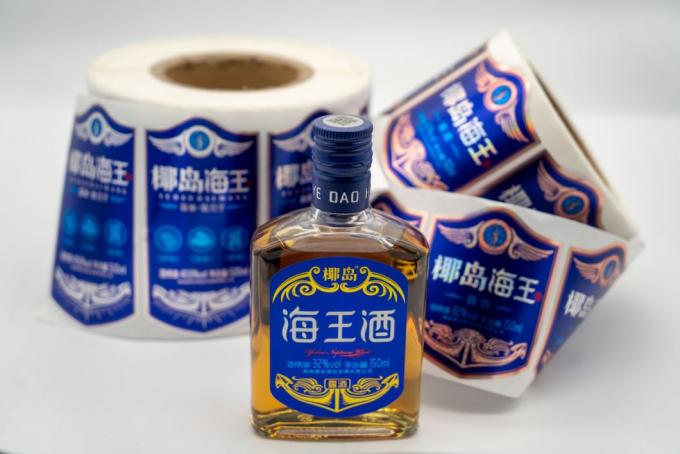 Etiquetas impermeables personalizadas extraíbles para botellas adhesivas, transparentes y a prueba de alteraciones 5