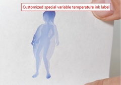 Etiqueta especial de tinta de temperatura variable personalizada
