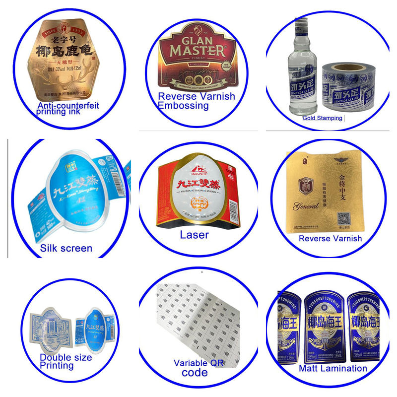 Adhesivos ecológicos Adhesivo de etiqueta personalizado para botellas de vidrio y latas fabricante de etiquetas