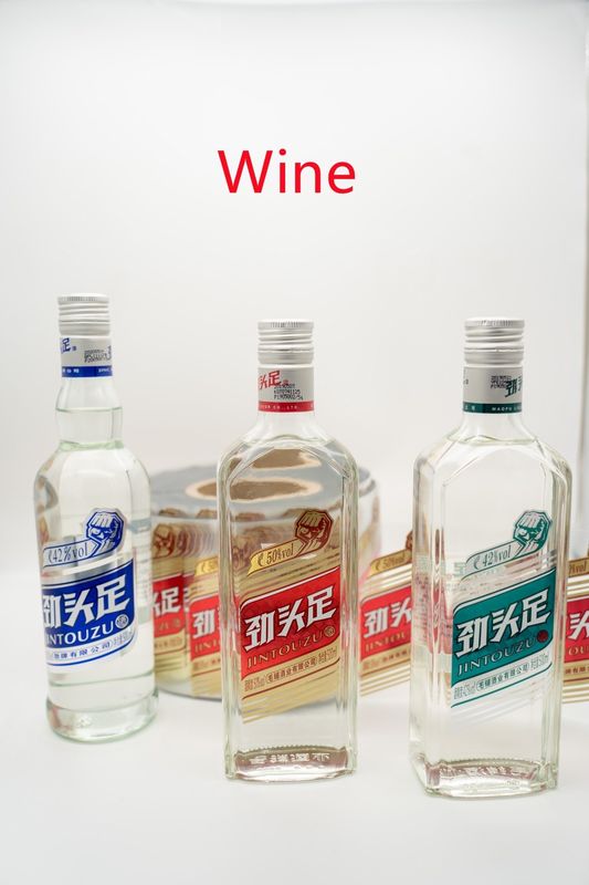 Papel adhesivo impreso transparente para etiquetas de botellas de vino Diseños y formas personalizados disponibles