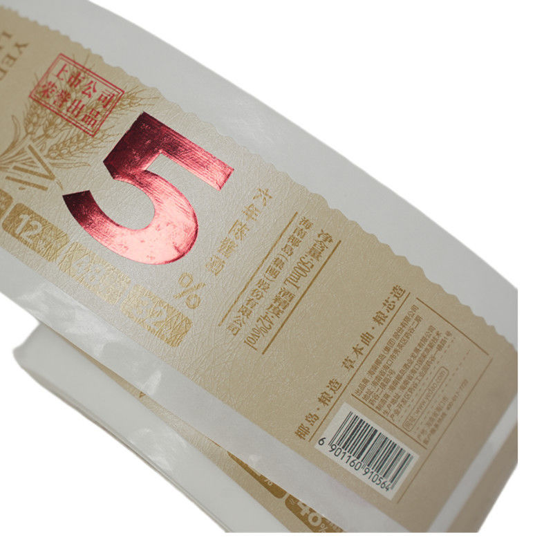 Etiqueta autoadhesiva personalizada para vino y cerveza, fabricante de etiquetas adhesivas para embalaje de botellas