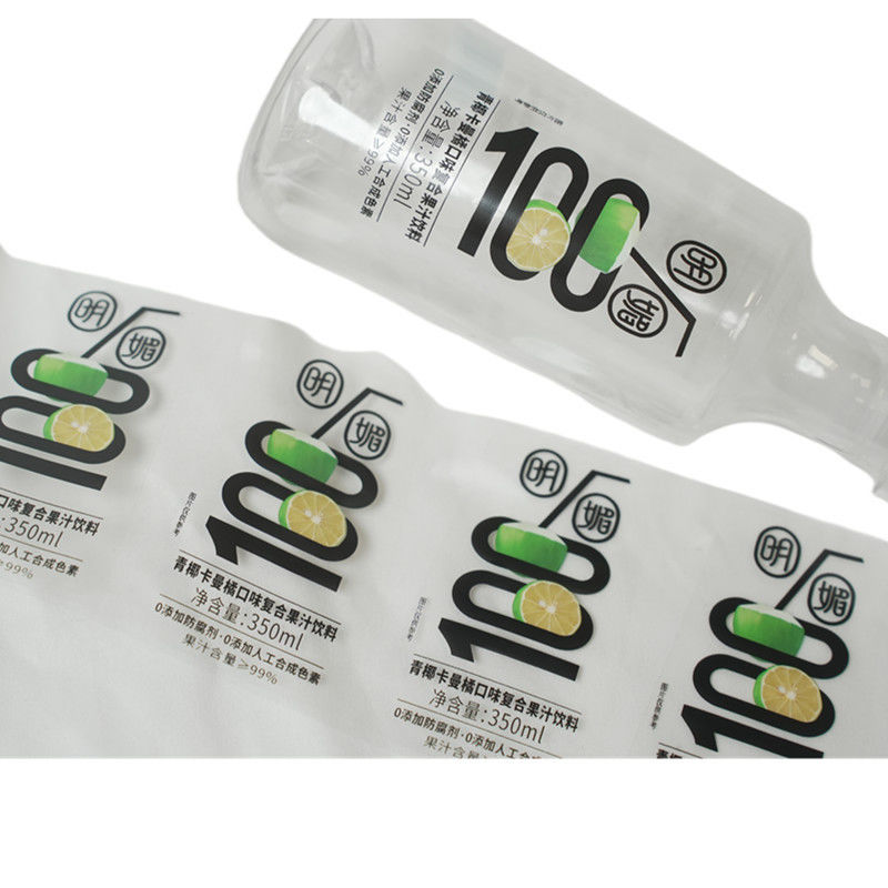 Etiqueta de botella de bebidas transparente y no transparente para diferentes necesidades de marca