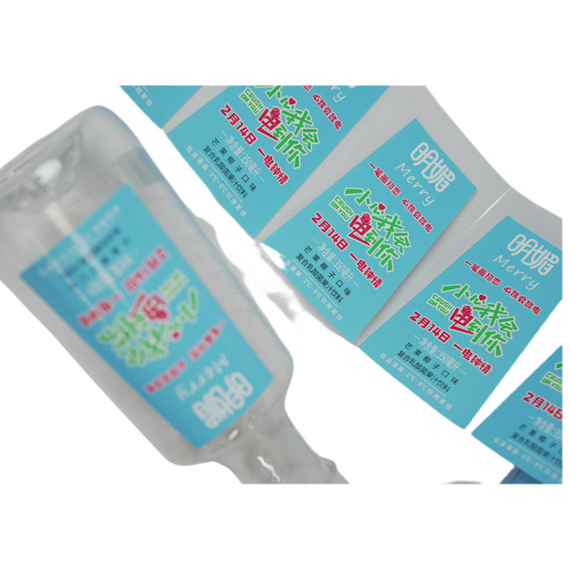 Etiqueta autoadhesiva resistente al agua y duradera para botellas de saborizantes con acabado brillante/matte y materiales diversos
