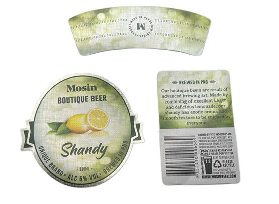 Profesional de etiquetas personalizadas de botellas de cerveza Etiquetas adhesivas para botellas de bebidas Etiquetas adhesivas para botellas de vino y jugo Venta directa