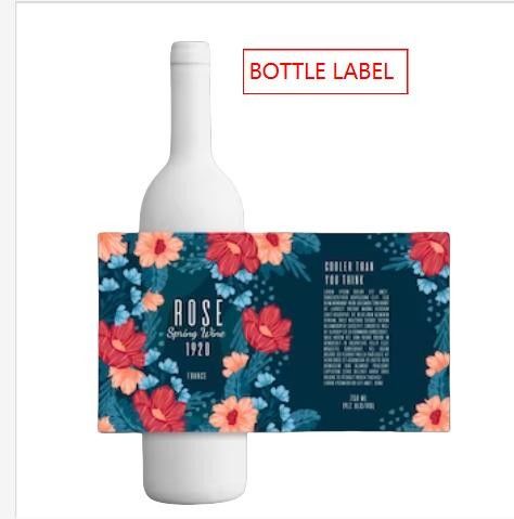 Etiquetas personalizadas para botellas de vino para botellas de vino hacen que su producto sea único