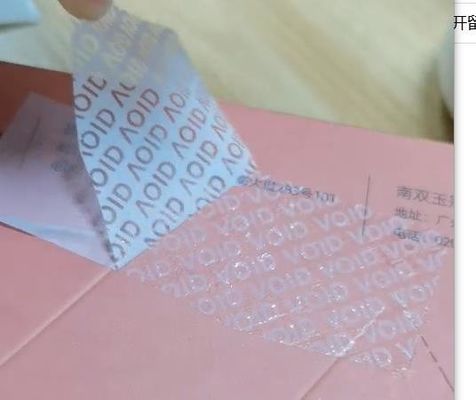 Adhesivo de sellado transparente Etiqueta de envío Adhesivo anti-falsificación