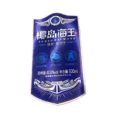 Papel adhesivo brillante para botellas de vino Etiqueta autoadhesiva personalizada disponible