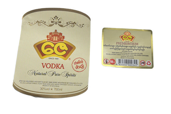 Etiqueta de pegamento húmedo impermeable y resistente al calor para botellas de vino perfecta para la marca